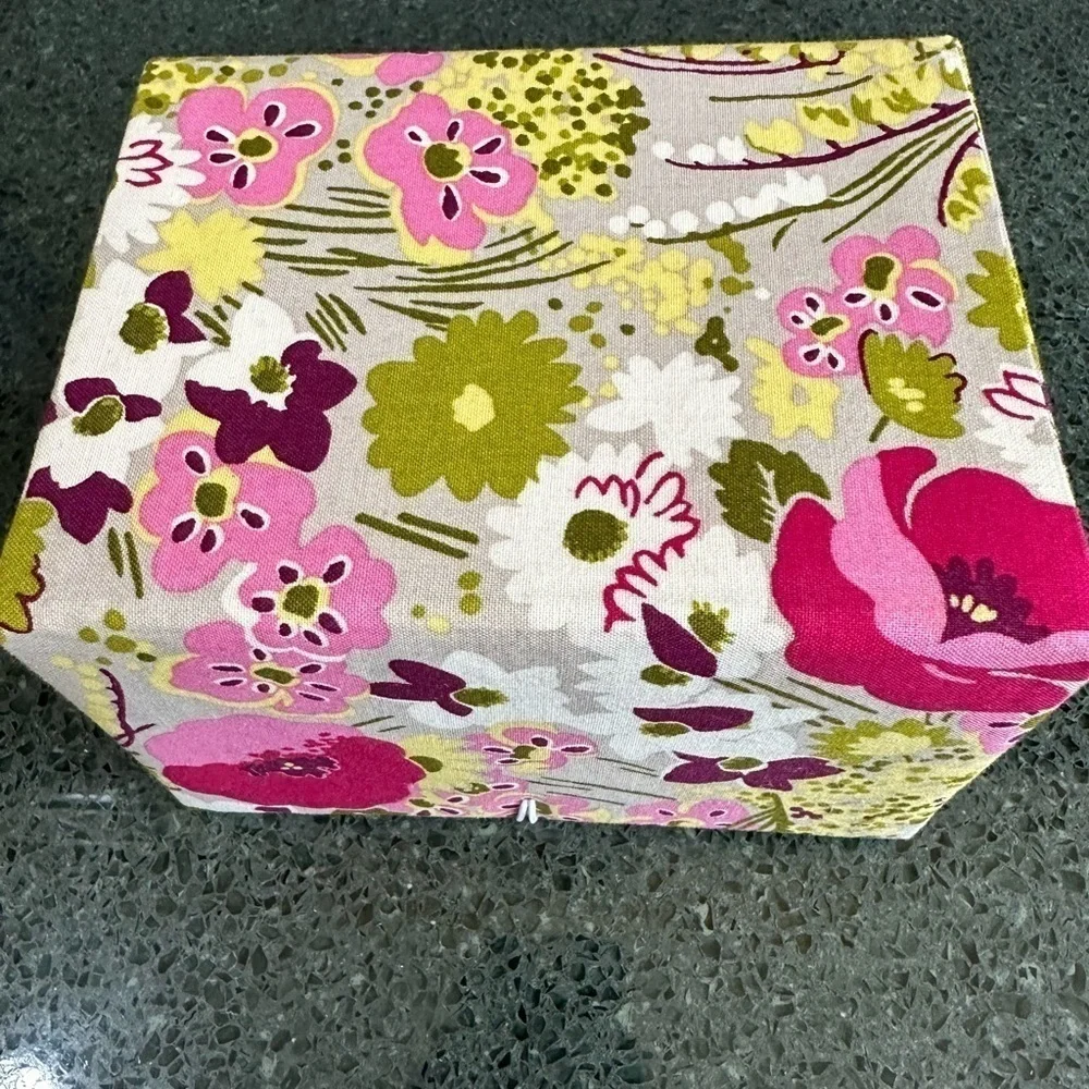 Vera Bradley Make Me Blush Floral What Not Storage Box EMPTY